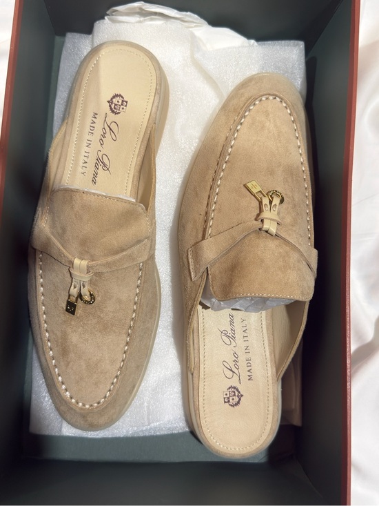 Loro Piana Shoes - Loro Piana Tan Suede Tassel Backless Loafers